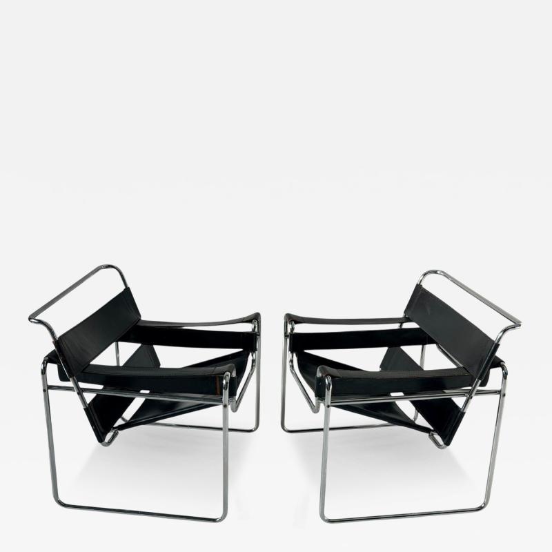  Knoll Pair of Wassily Chairs by Marcel Breuer for Knoll Model B3 1970