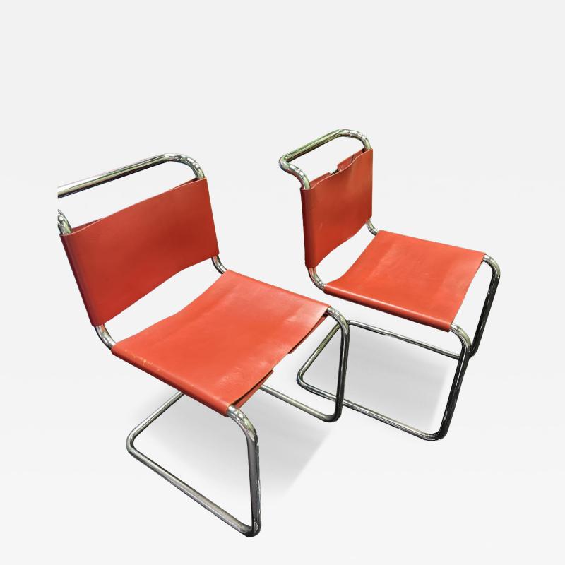  Knoll a pair of vintage red Spoleto chairs