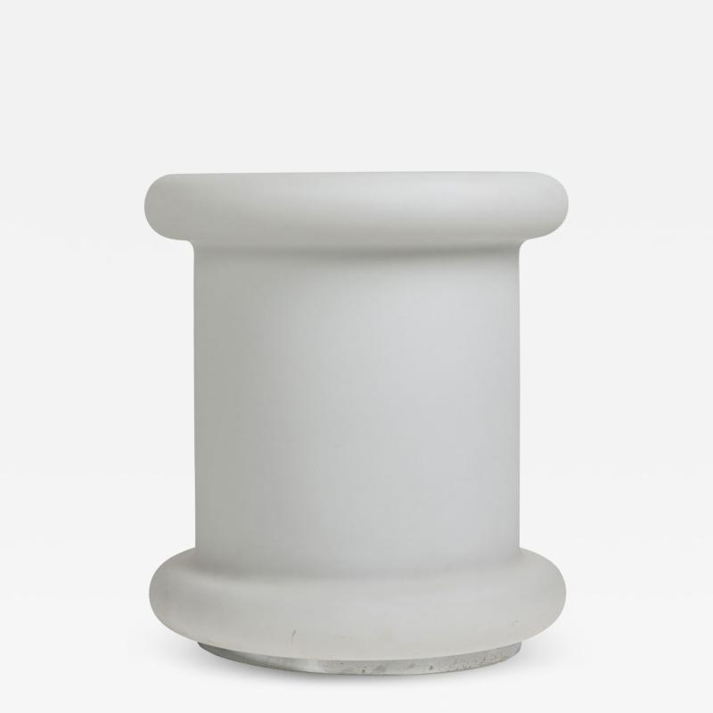  Koch Lowy Koch Lowy Mid Century American White Satin Triplex Glass Tablette Lamp Table