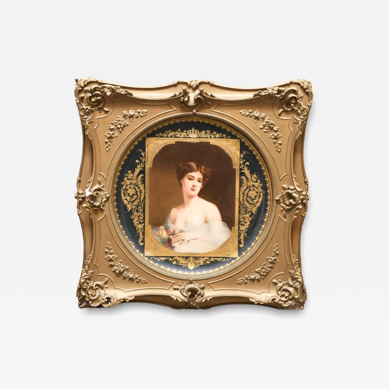  Konigliche Porzellan Manufaktur KPM Berlin Plaque by KPM Signed by Wagner