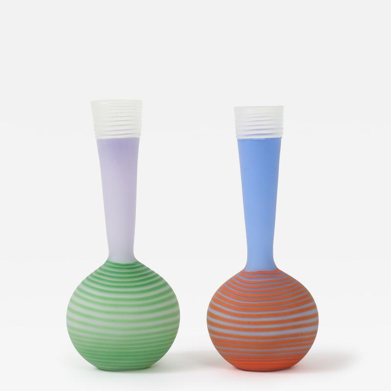  Kosta Boda AB Bertil Vallien Kosta Memphis Art Glass Vases