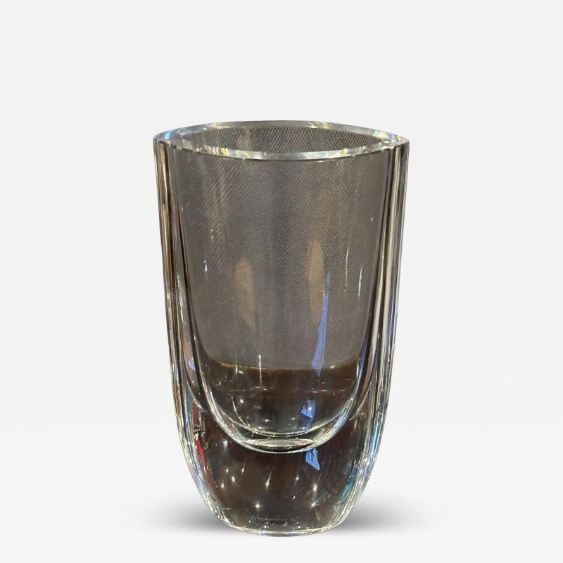 Kosta Boda AB KOSTA BODA MODERNIST CLEAR GLASS VASE