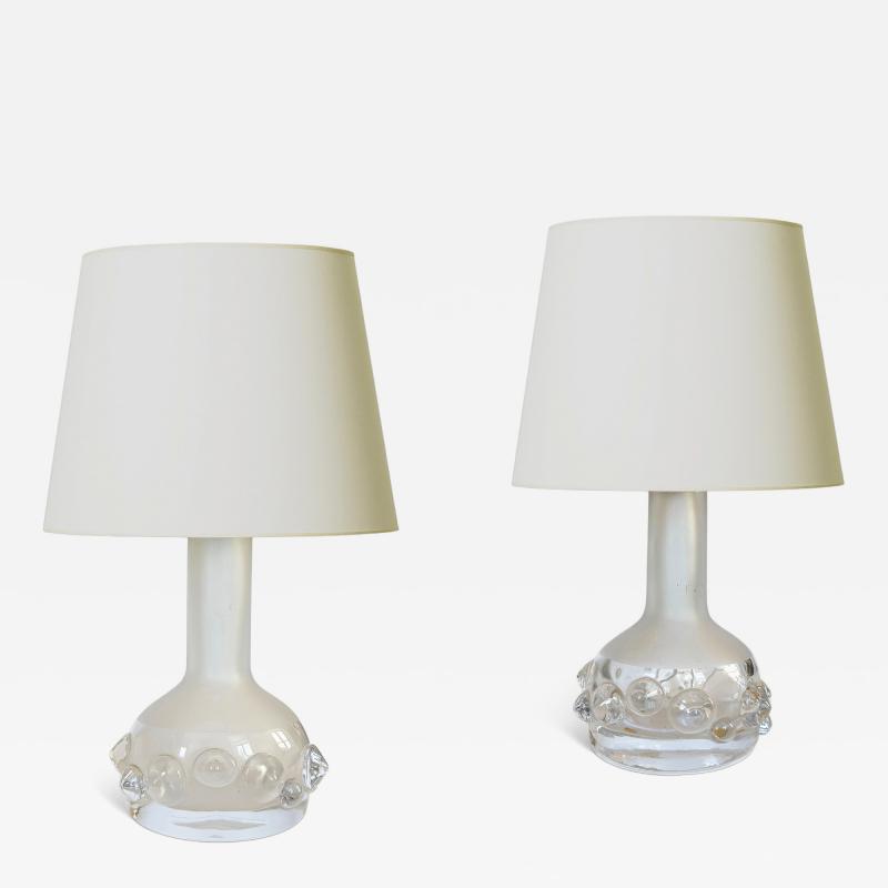  Kosta Boda AB Pair of Table Lamps by Ove Sandeberg for Kosta