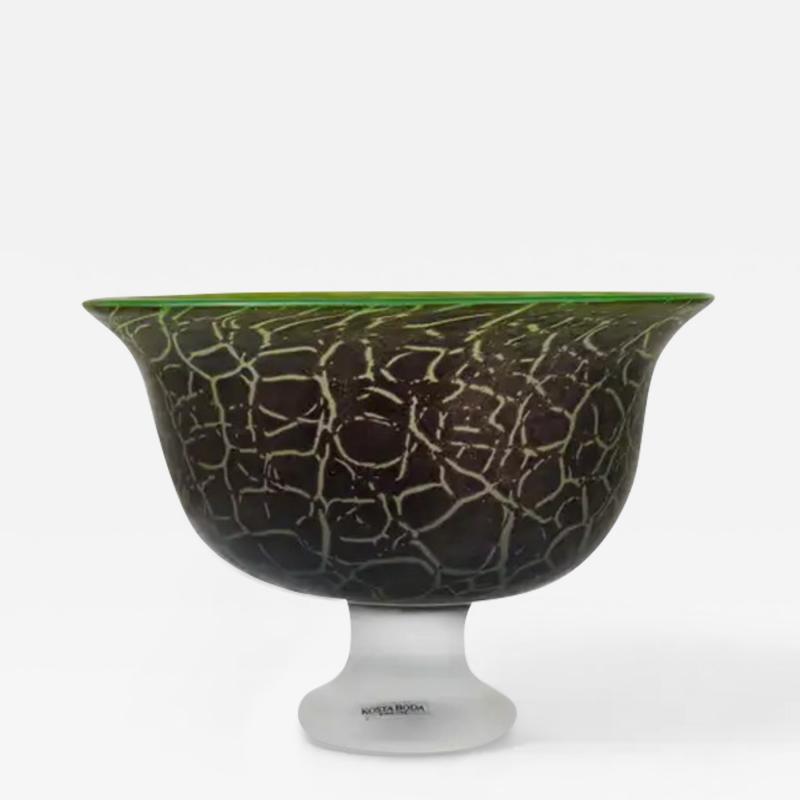  Kosta Boda AB Tortoise Art Glass Bowl by Ulrica Hydman Vallien Kosta Boda Sweden 1980s