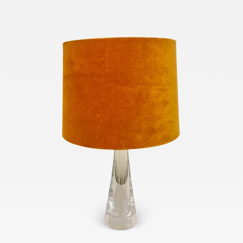  Kosta Midcentury Crystal Glass Table Lamp by Vicke Lindstrand Kosta Sweden