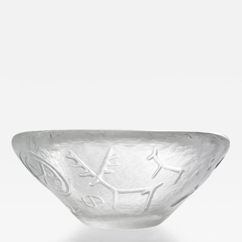  Kosta VICKE LINDSTAND THE ROCK CARVINGS OF TANUM BOWL FOR KOSTA SWEDEN