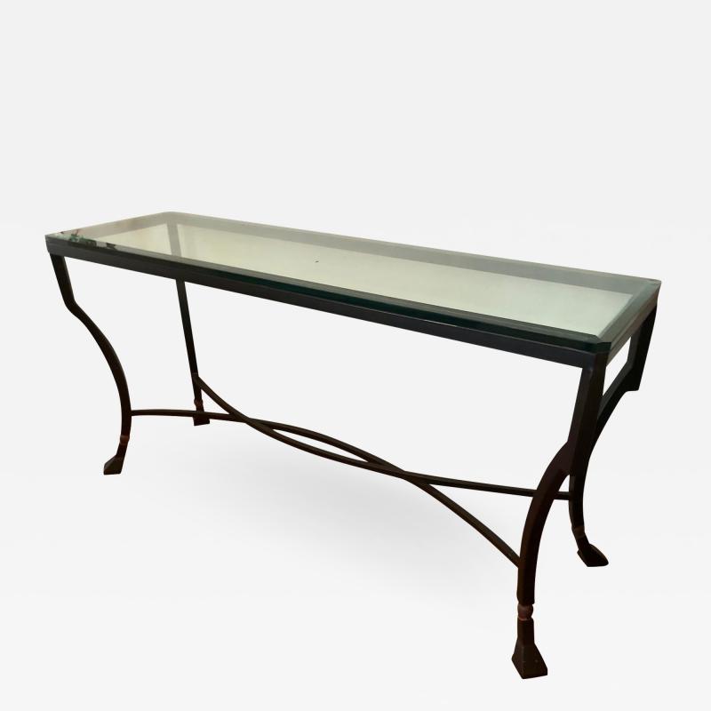  Kreiss Kreiss Luxury Home Iron Glass Palomino Console Table