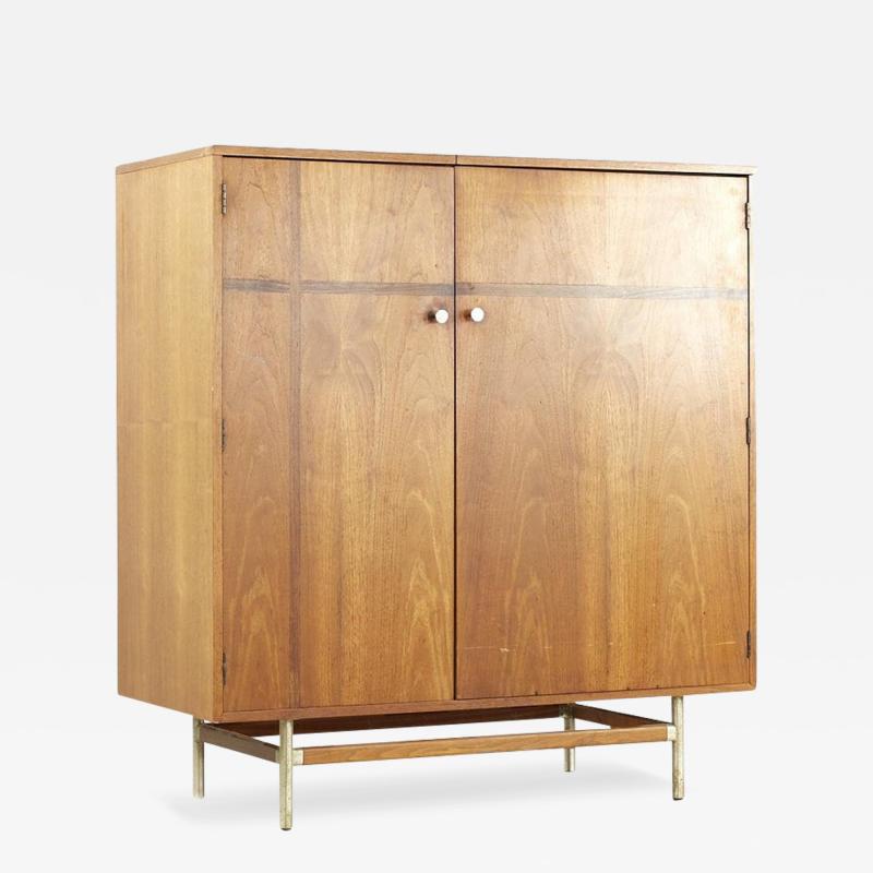  Kroehler Mfg Co Kroehler Signature Mid Century Walnut and Rosewood Highboy Armoire