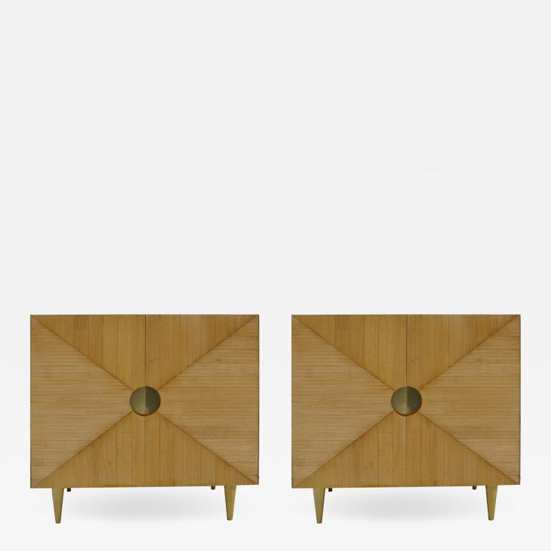  L A Studio L A Studio Pair Of Ash Wood Sideboards Italy