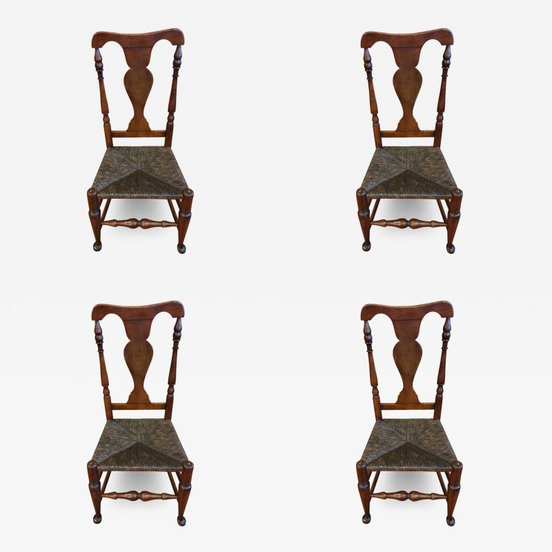  L JG Stickley Set of Four Stickley Made Colonial Revival Hudson River Valley Chairs