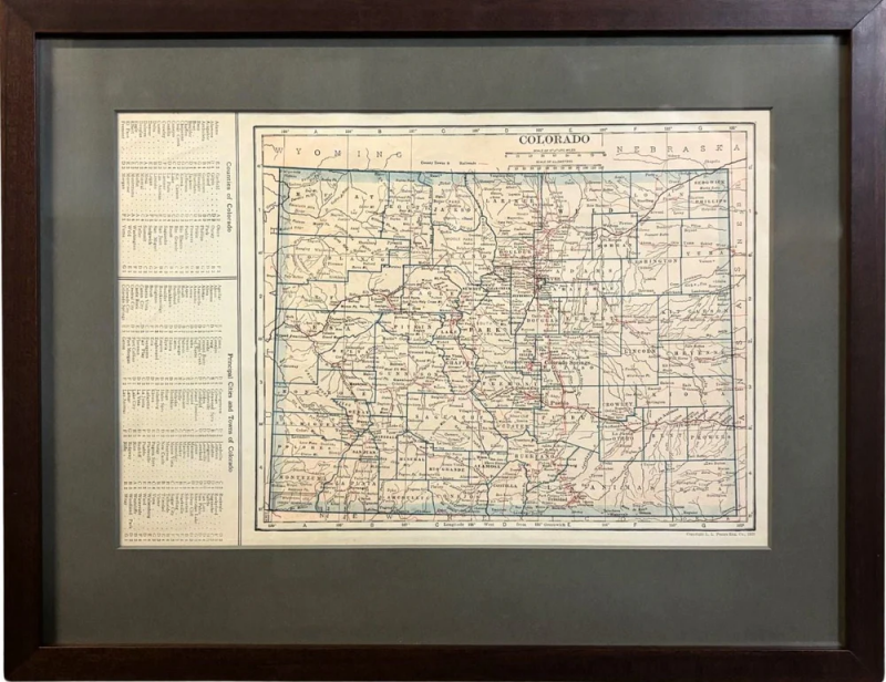  L L Poates 1925 Colorado Map by L L Poates Eng Co 