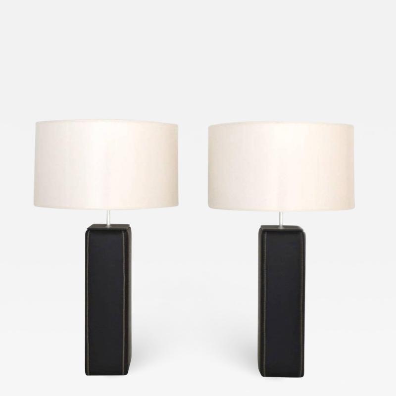  L Paul Brayton Ltd Pair of Mid Century Leather Table Lamps