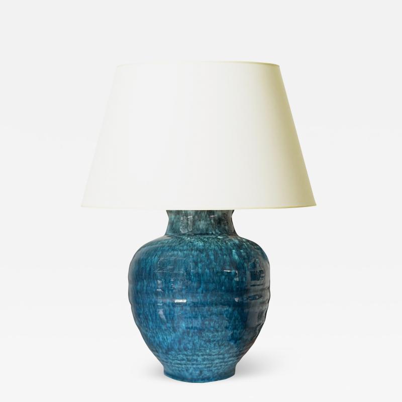  LES POTIERS D ACCOLAY Accolay Pottery Cerulean Table Lamp