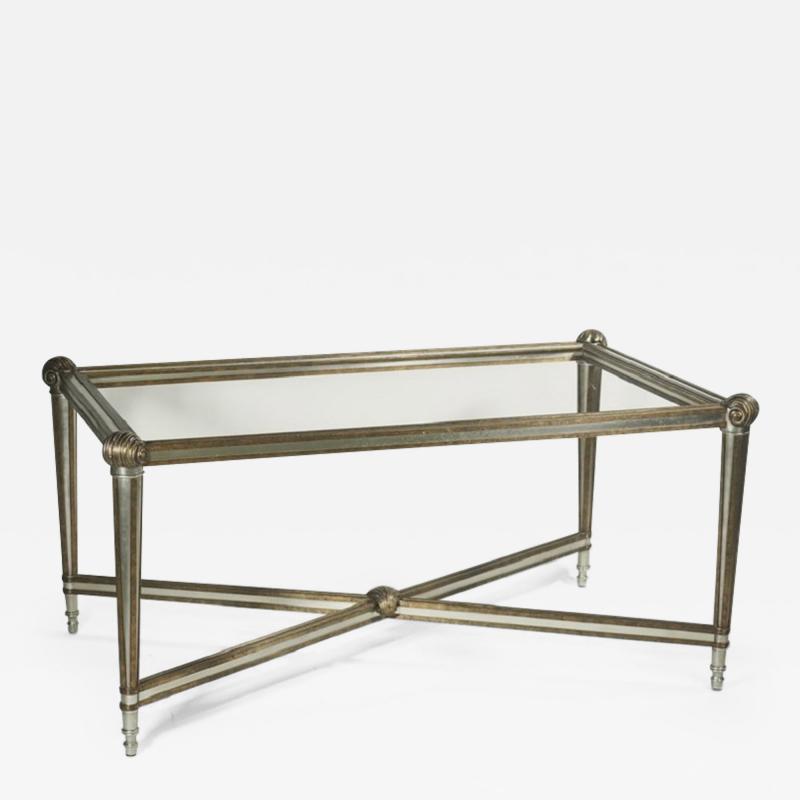  La Barge Labarge Bronze and Steel Center Sofa Coffee Table