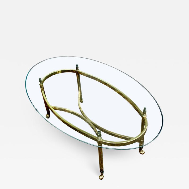  La Barge Vintage Neoclassical Style Brass Side Table by Labarge