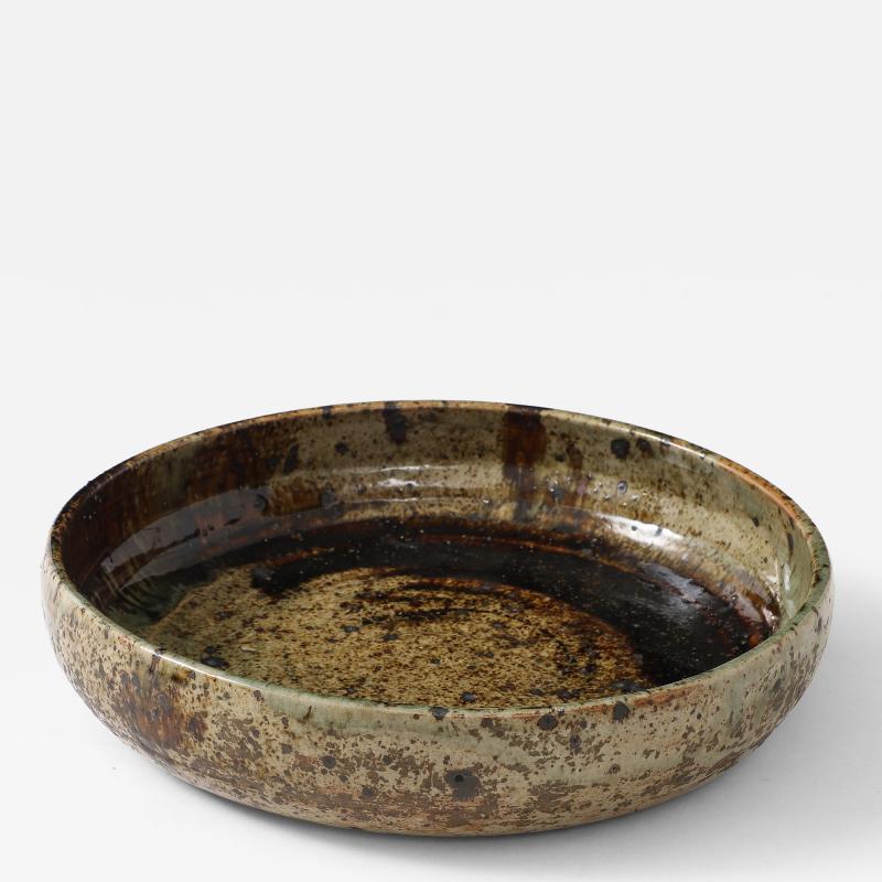  La Borne Potters Large La Borne Ceramic Low Bowl France C 1950 60 s