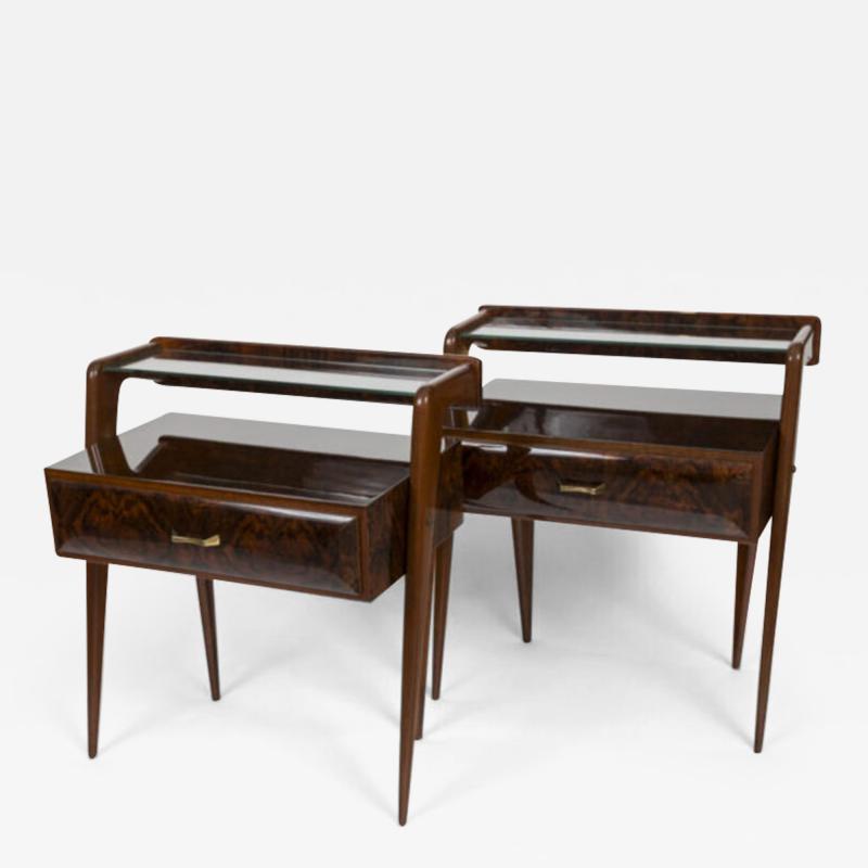  La Permanente Mobili Cant Pair of Italian Mid Century Bedside Tables