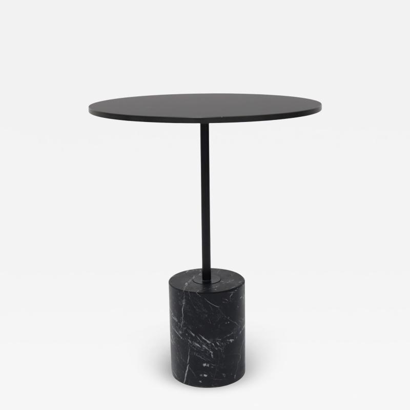  LaPalma Lapalmas Jey Side Table in Black with Marquina Marble Base