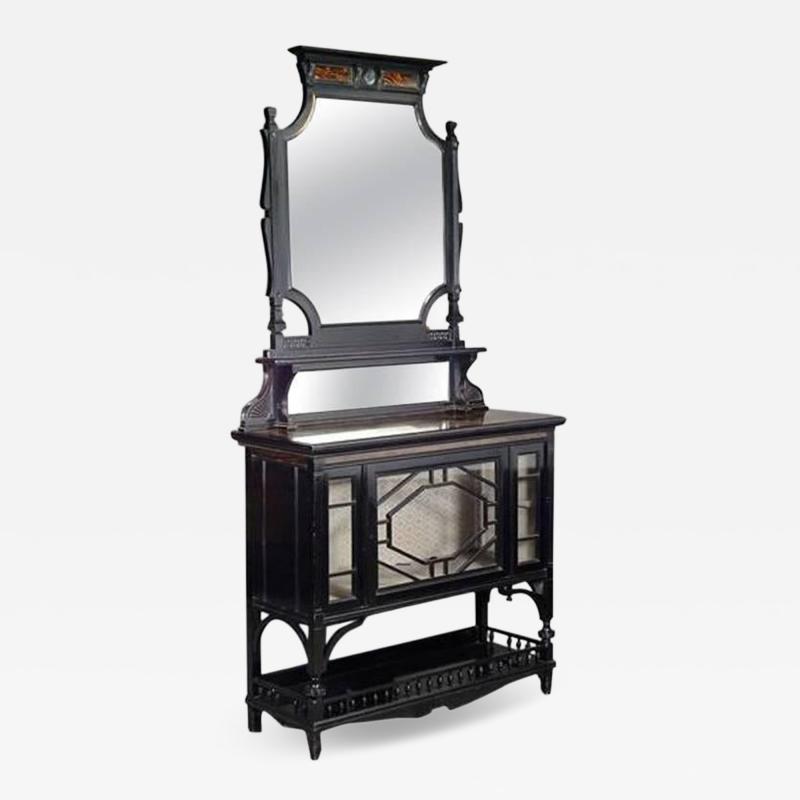  Lambs of Manchester Lamb of Manchester An Aesthetic Movement Ebonized Coromandel Side Cabinet