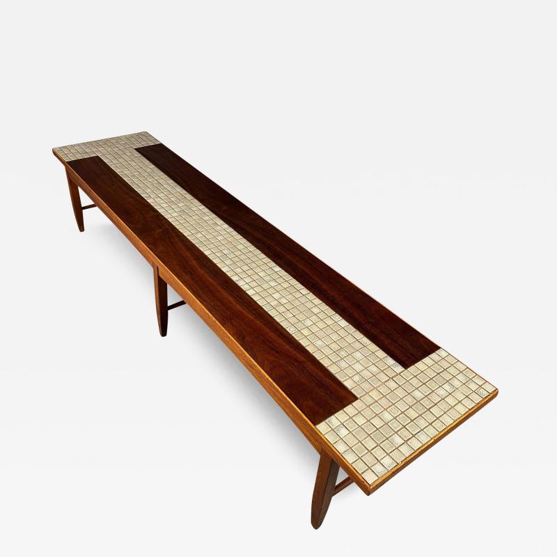  Lane Furniture 1970s Lane Monte Carlo Coffee Table with Inlaid Tile Design Mid Century