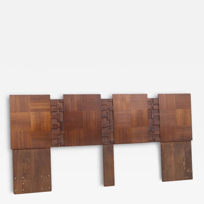  Lane Furniture Lane Brutalist Mid Century Walnut King Headboard