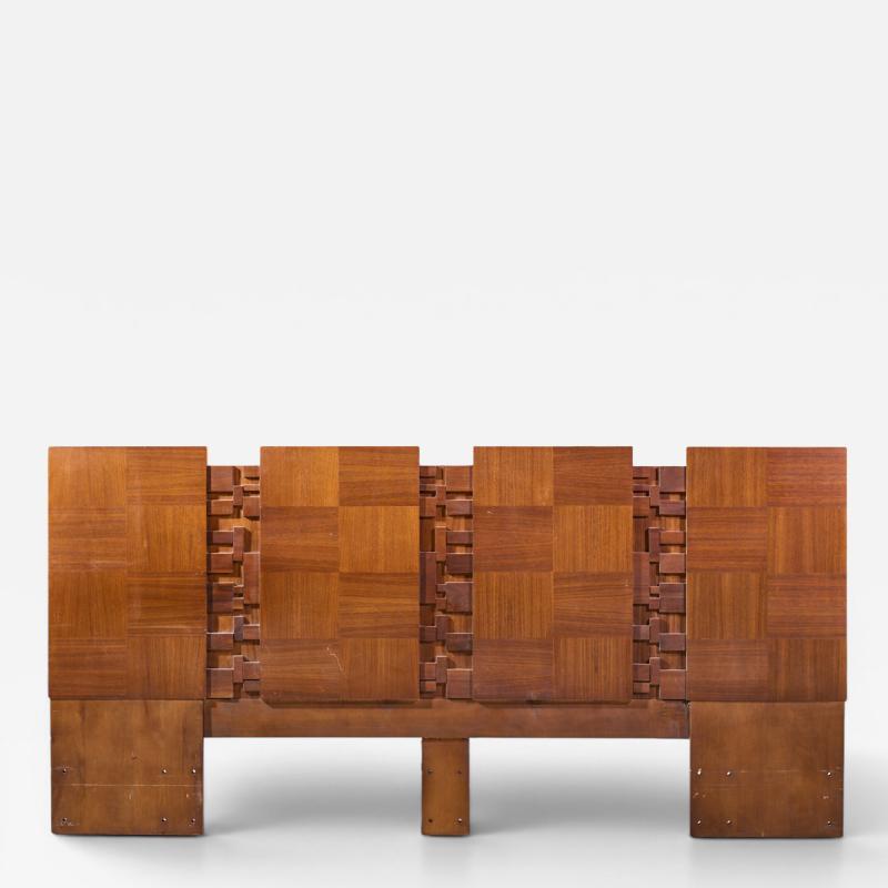  Lane Furniture Lane Brutalist Mid Century Walnut King Headboard