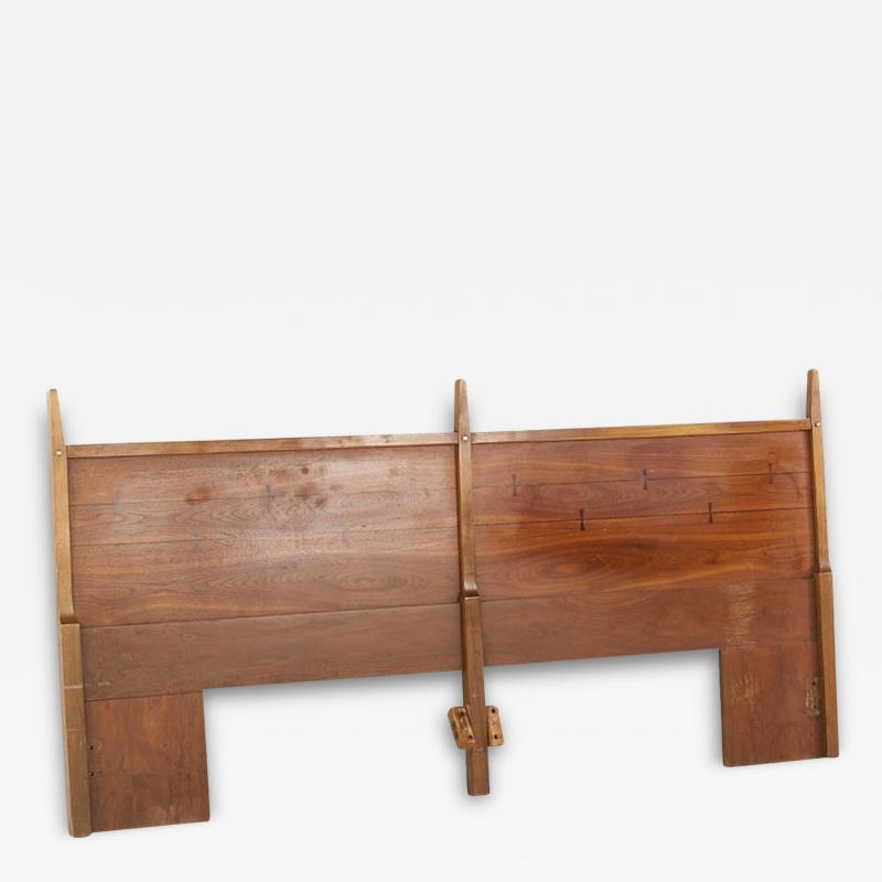  Lane Furniture Lane Mid Century Bowtie Tuxedo Walnut and Rosewood King Headboard