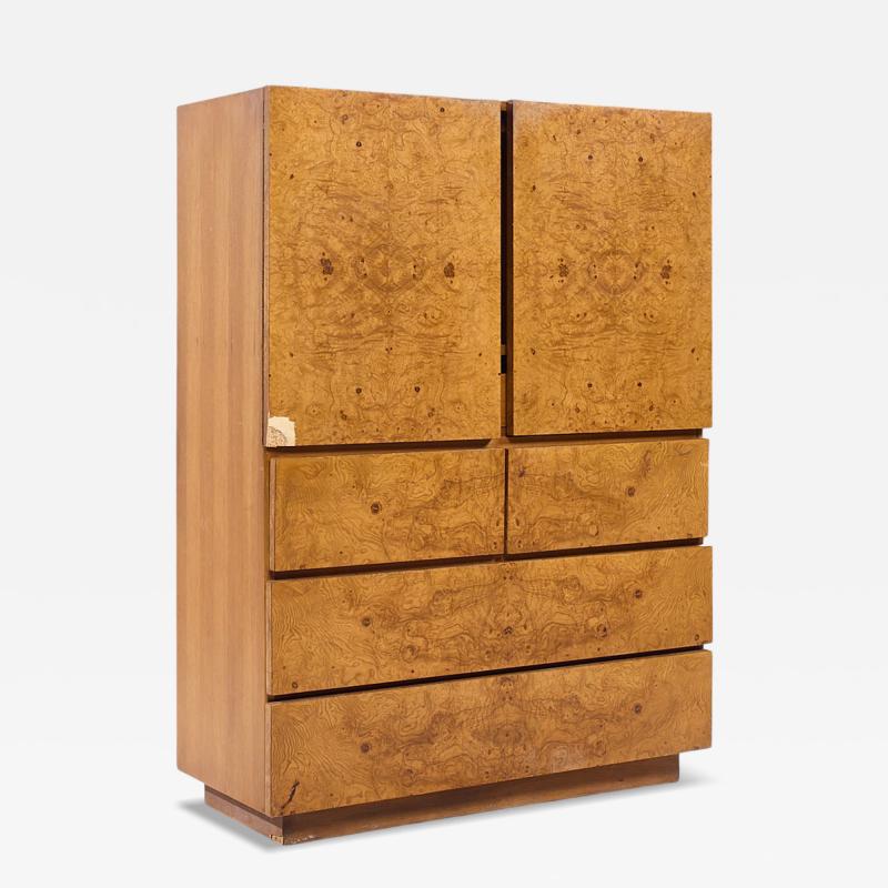  Lane Furniture Lane Mid Century Burlwood Armoire Highboy Dresser