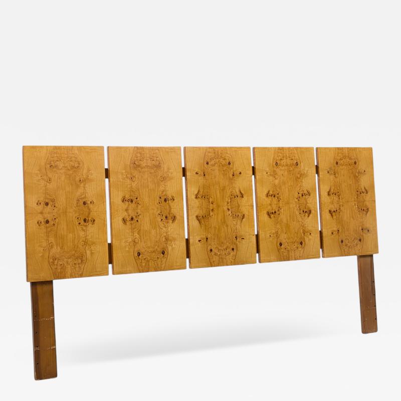  Lane Furniture Milo Baughman Style Lane Mid Century Burlwood King Headboard