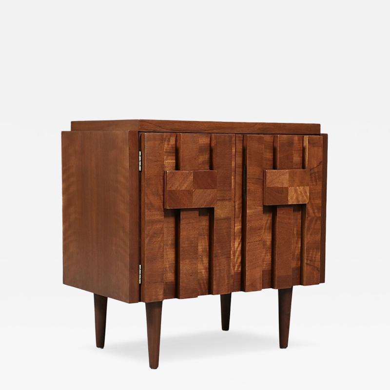  Lane Furniture Single Mid Century Brutalist Modern Staccato Night Stand by Lane