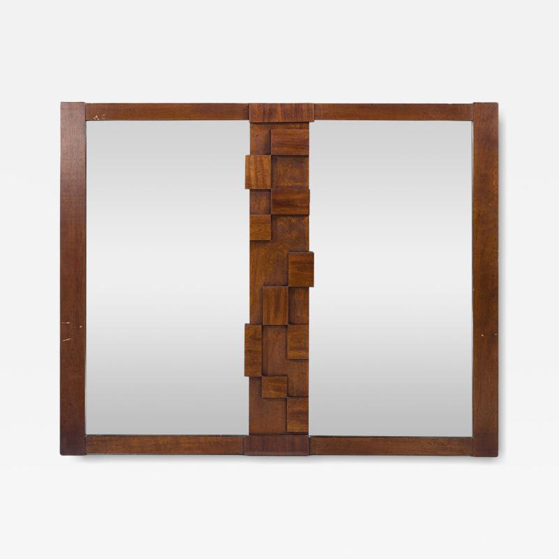  Lane Staccato Lane Staccato Mid Century Walnut Brutalist Mirror