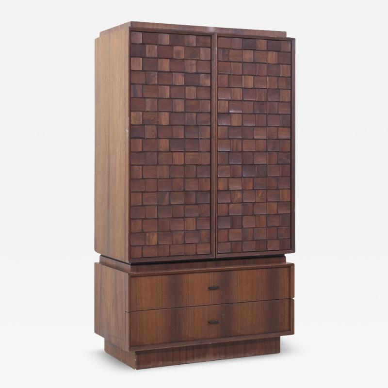  Lane Staccato Lane Staccato Style Mid Century Canadian Brutalist Walnut Armoire