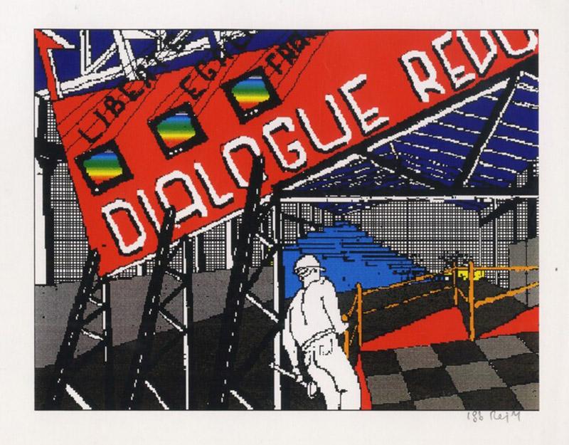  Laszlo Rajk Apple computer graphic 1988