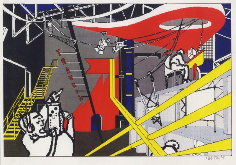  Laszlo Rajk Apple computer graphic Paris 1988