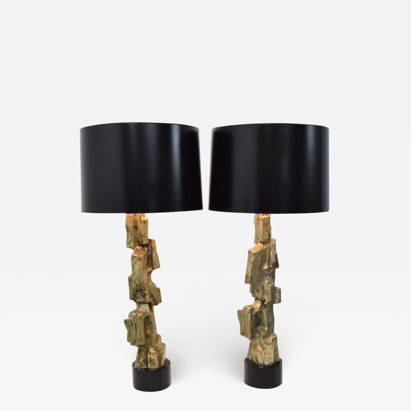  Laurel Lamp Company Pair of Brutalist Lamps by Laurel Lamp Co 