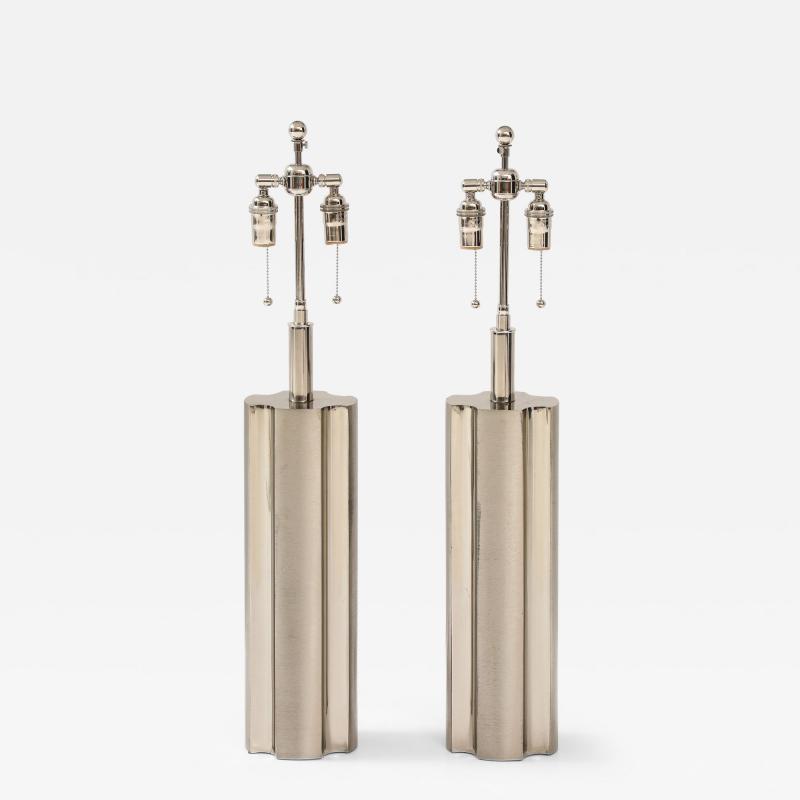  Laurel Lamp Company Pair of Modernist Polished Chrome lamps by Laurel Lamp Company