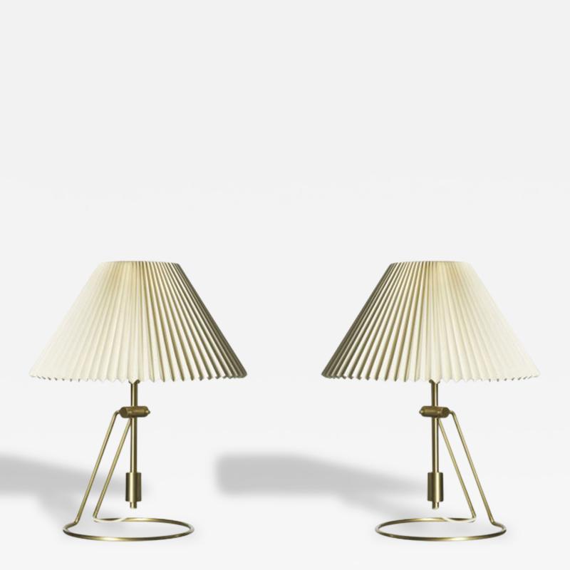  Le Klint Pair of Brass Le Klint Table Lamp from Denmark