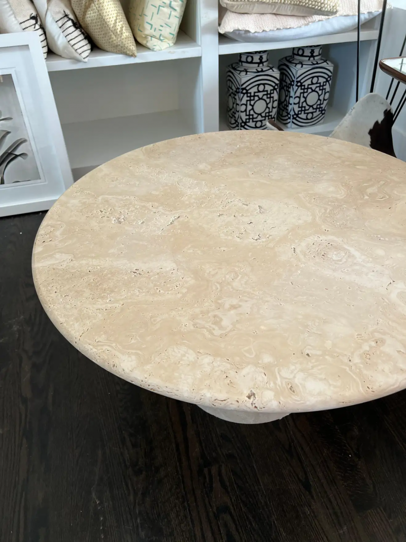 Le Lampade - 35'' Travertine Coffee Table by Le Lampade