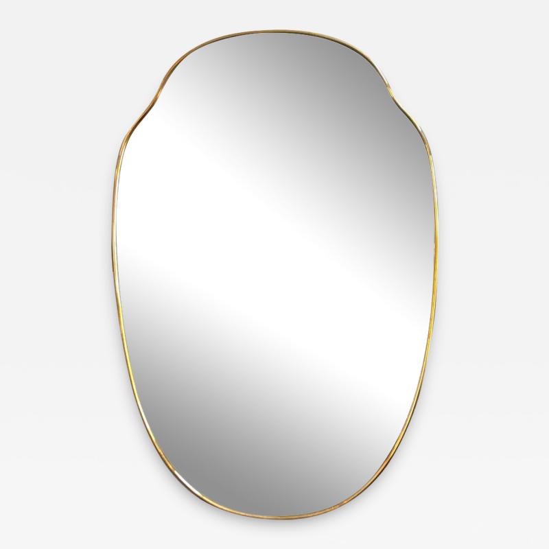  Le Lampade Custom Italian Brass Mirror by Le Lampade