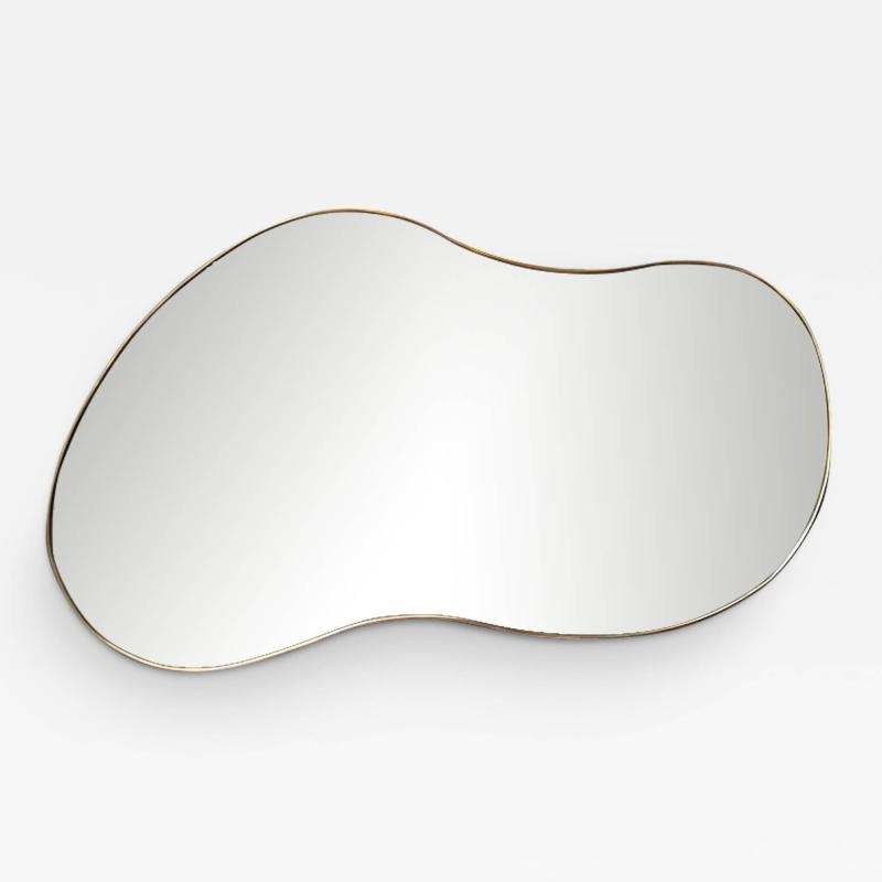  Le Lampade Italian Brass Mirror by Le Lampade