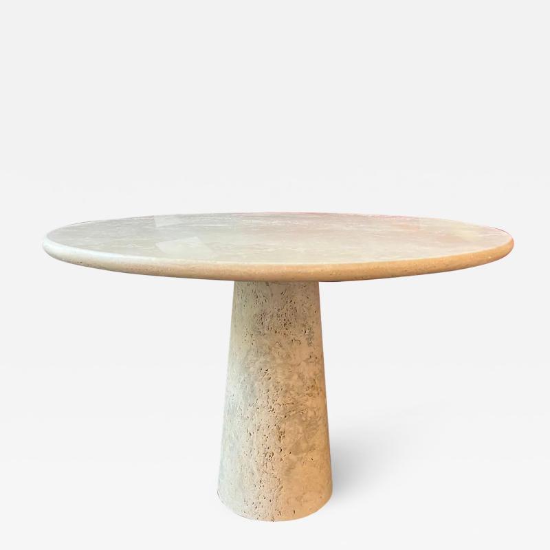  Le Lampade White Roman Travertine Dining Table by Le Lampade