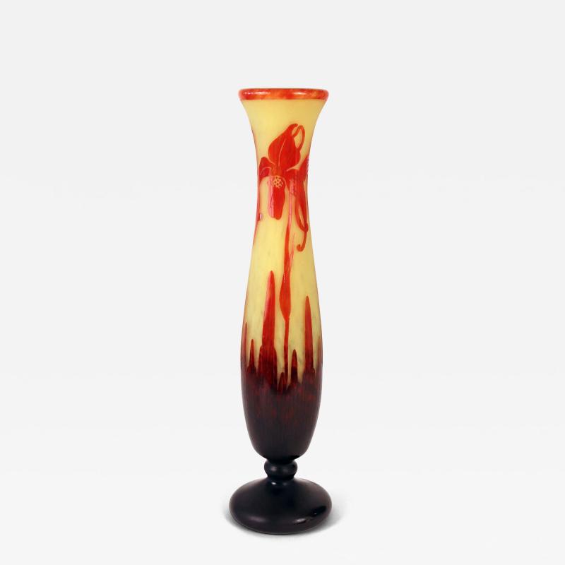  Le Verre Francais Orchid es Vase by Le Verre Francais