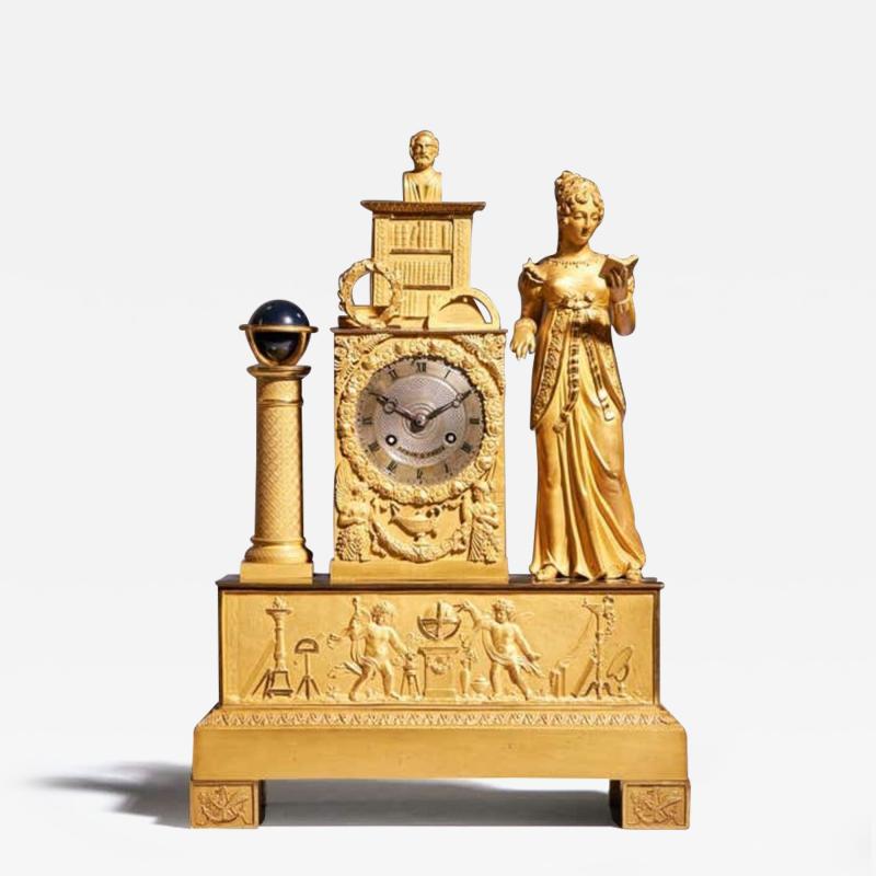  LeRoy Fine 19th century French ormolu mantel clock pendule by Leroy a Paris c 1825