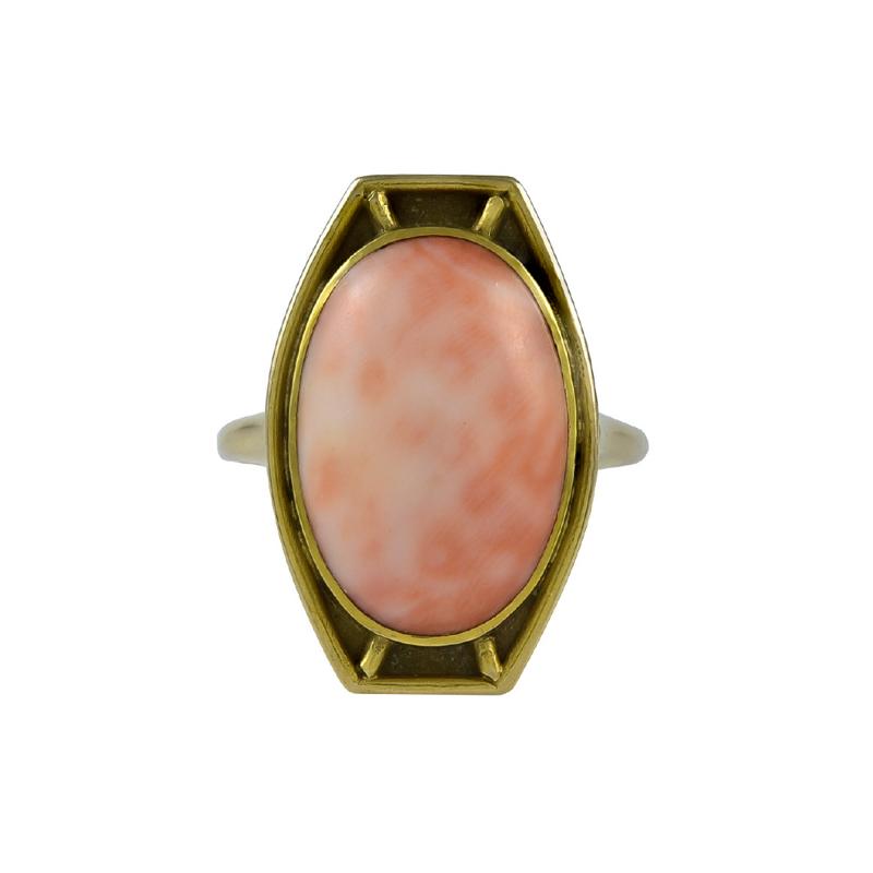  Lebolt Co Lebolt Coral Gold Ring