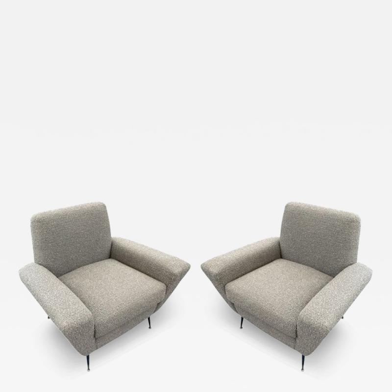  Lenzi Italian Mid Century Lounge Chairs by Lenzi