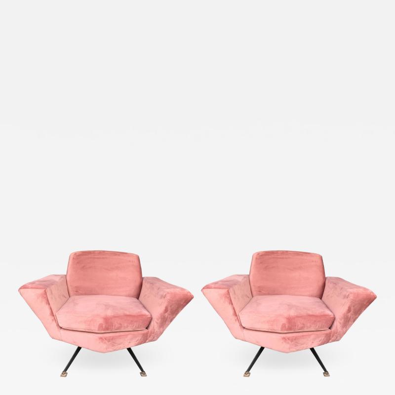  Lenzi Pair of Armchairs M538 by Studio APA for Lenzi Italy 1960s