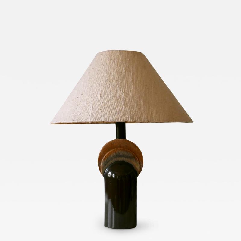  Leola Elegant Mid Century Modern Ceramic Table Lamp by Leola Design Germany 1960s