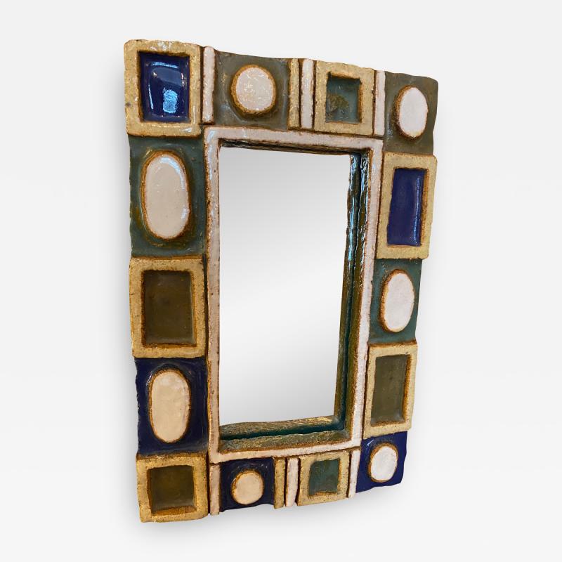  Les Argonautes Ceramic Mirror France 1960s