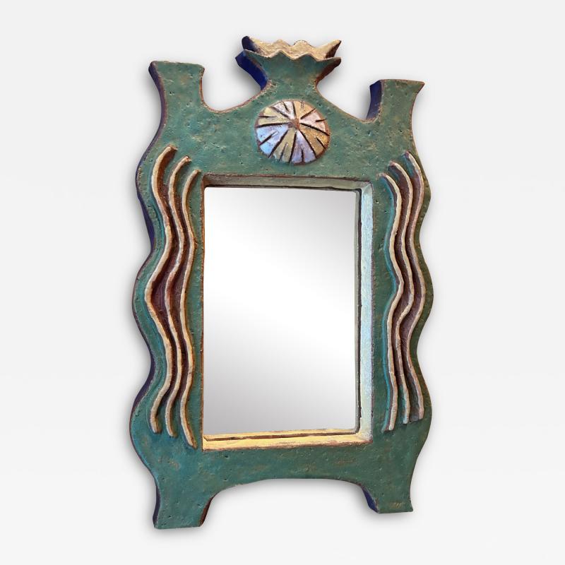  Les Argonautes Ceramic Mirror by les Argonautes France 1960s