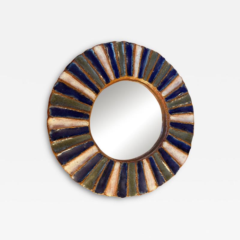  Les Argonautes Ceramic Mirror by les Argonautes France 1960s